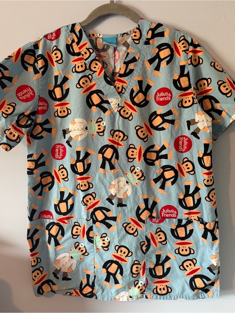 Paul Frank Light Blue Julius the Monkey Print Top